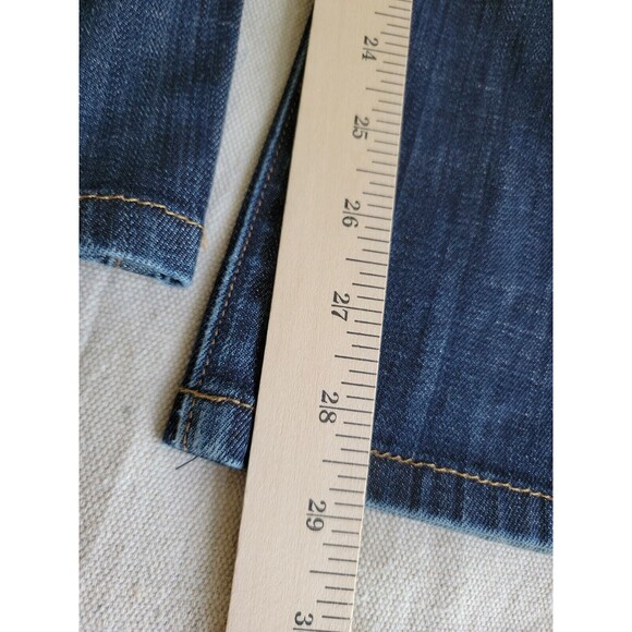 Citizens Humanity Mens Jeans 37x28.5 Straight Distressed Dark Blue Mid Rise USA - Picture 6 of 16